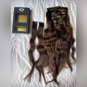 Foxy Locks Seamless Luxurious 24” Cocoa Brown Hair Extensions